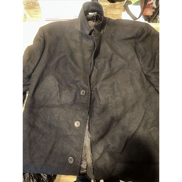 Nordstrom 3-Button Man's Lined Dress Jacket Coat Black Wool Size 2XL. NWOT. 15 - Picture 1 of 9